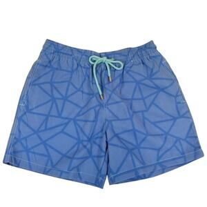 Switch Men's 5 Inch Inseam Lined Swim Trunks Blue Size Medium